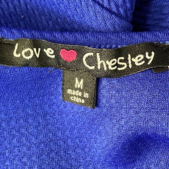 Love Chesley Cobalt Blue Pleated Fit & Flare Skater Mini Dress Junior's Size M - Picture 5 of 10